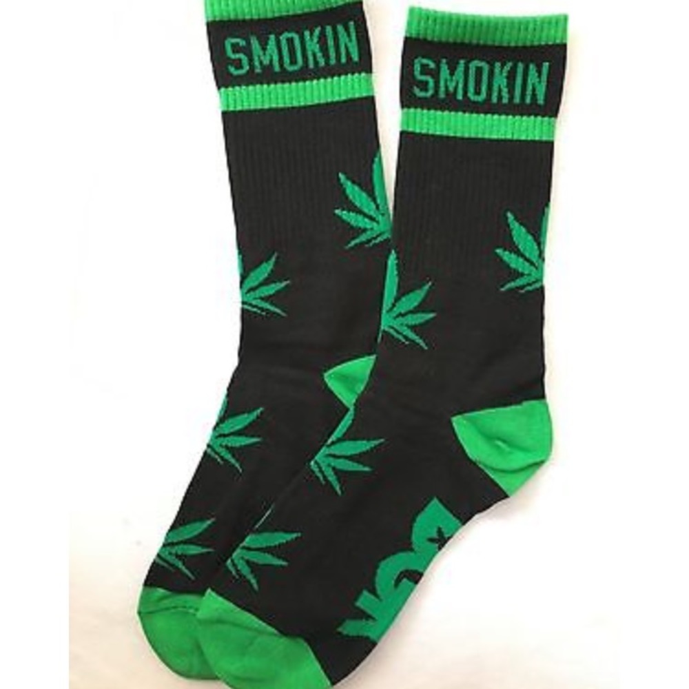 men High Socks Marijuana Weed Leaf Sports socks
